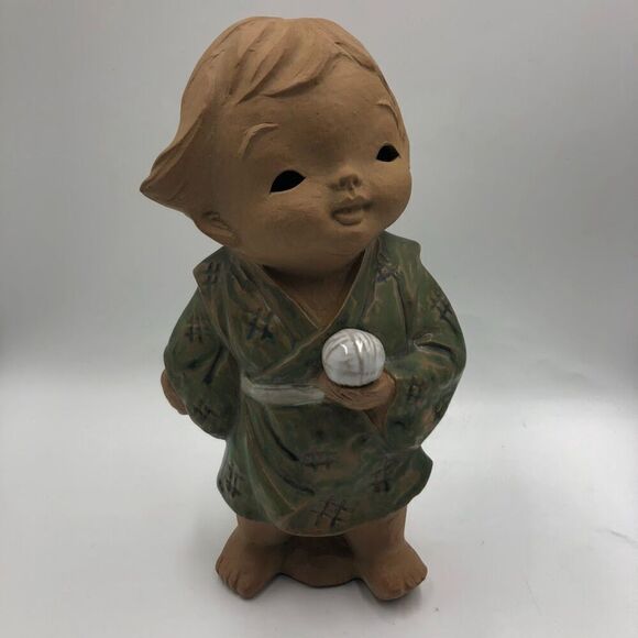 Vintage Terracotta Japanese Red Clay Pottery Figurine Sculpture Collectible Art - Picture 10 of 13